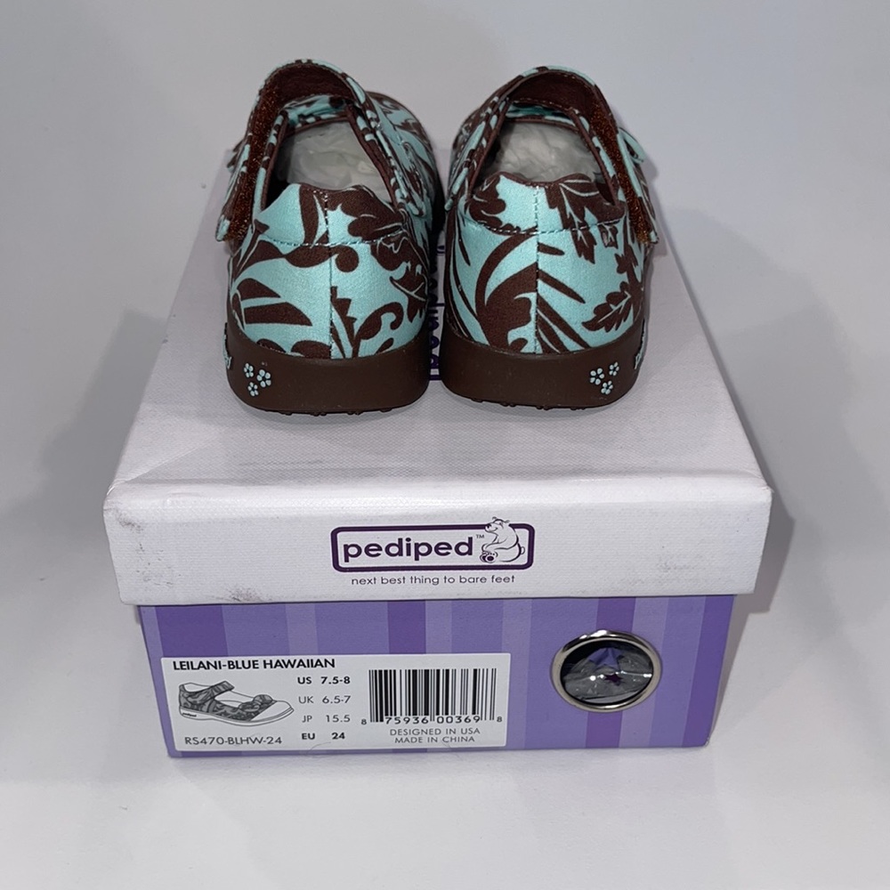 NWT Pediped Leilani Blue Hawaiian Shoes - Picture 5 of 8